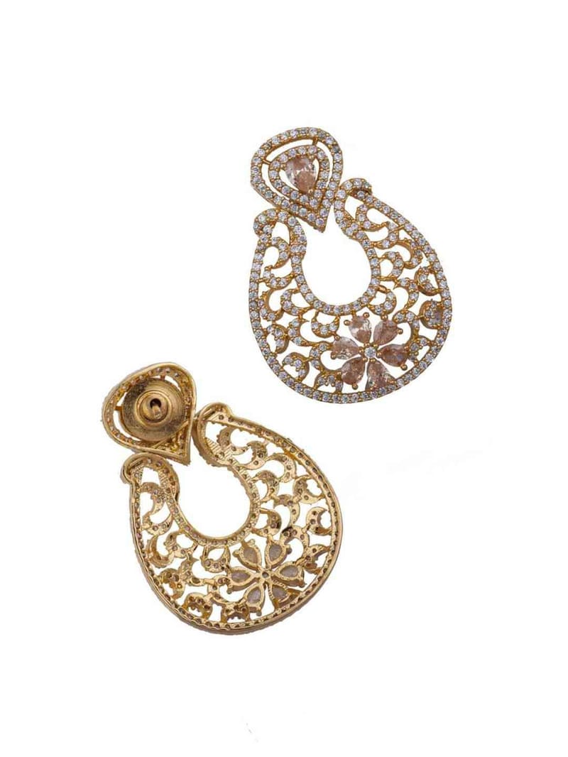 AD / CZ Earrings in Gold finish - CNB2754