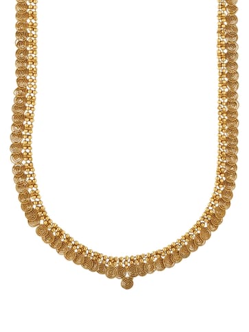 Antique Long Necklace Set in Gold finish - PRT4499