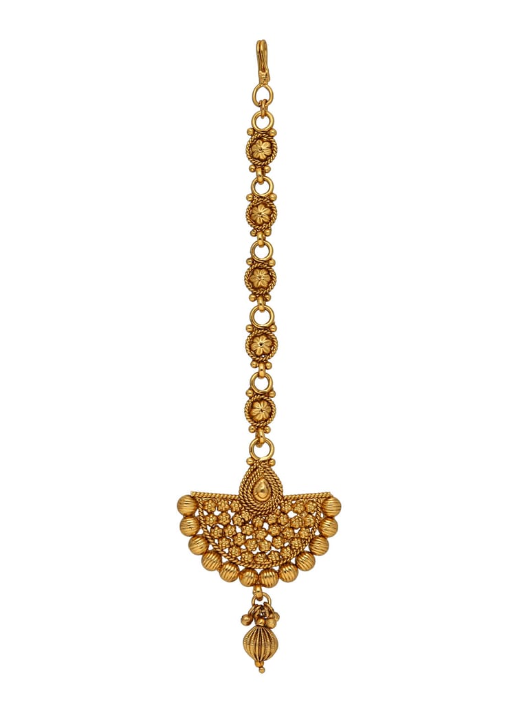 Antique Maang Tikka in Gold finish - CNB31169