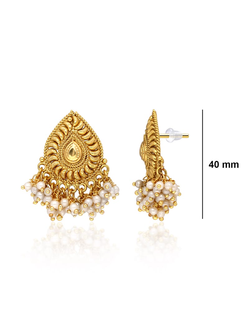 Antique Dangler Earrings in Gold finish - CNB35331