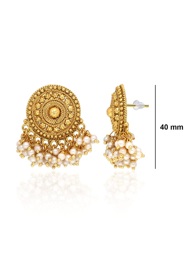 Antique Dangler Earrings in Gold finish - CNB35332