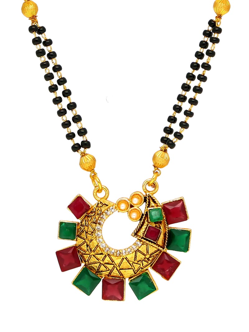Traditional Double Line Mangalsutra in Gold finish - RCJ13001