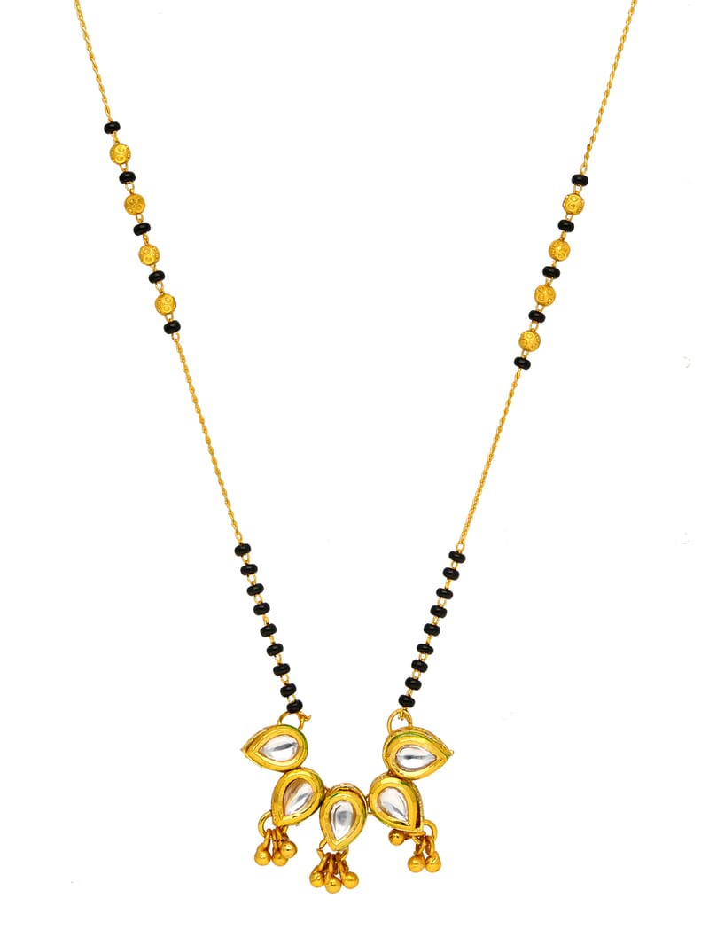 Kundan Single Line Mangalsutra in Gold finish - RCJ5836