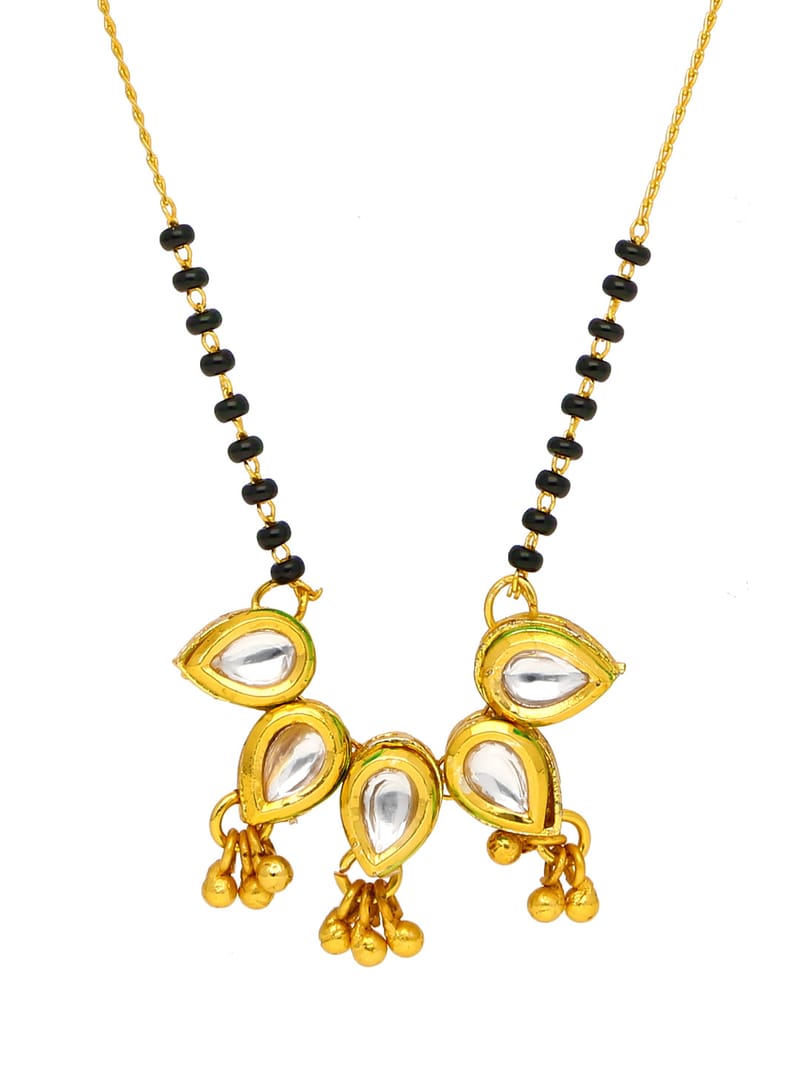 Kundan Single Line Mangalsutra in Gold finish - RCJ5836