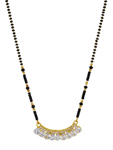 Traditional Single Line Mangalsutra in Gold finish - CNB35061