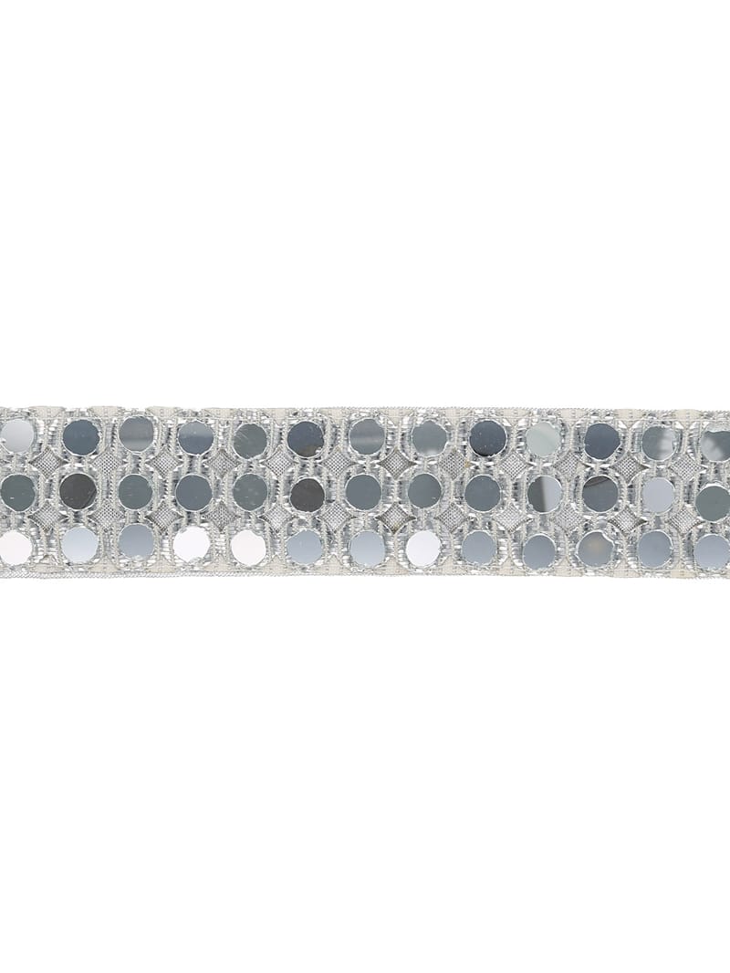 Mirror Waist Belt in Silver color - CNB38023