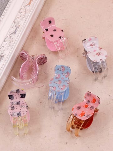 Printed Butterfly Clip in Assorted color - CNB38257