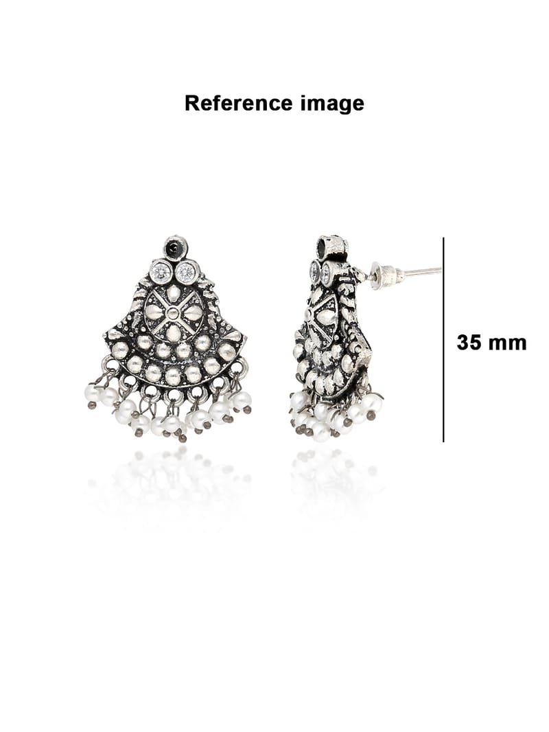 Dangler Earrings in Oxidised Silver finish - DEJ1084RG