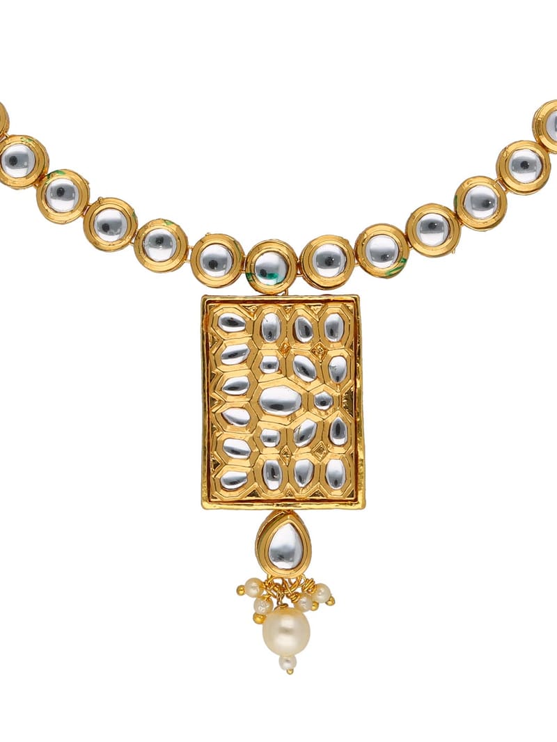Kundan Necklace Set in Gold finish - MCD3257