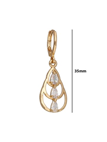 AD / CZ Bali / Hoops in Gold finish - CNB42340