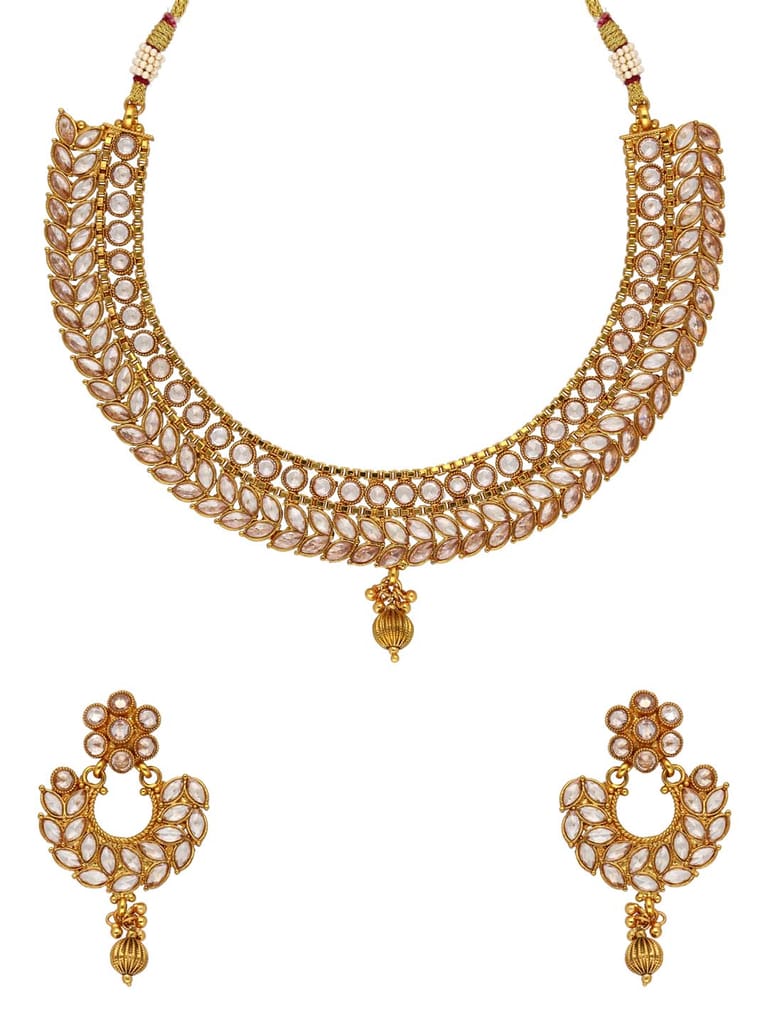 Antique Gold Necklace Set - CNB908