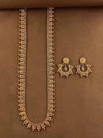 Antique Gold Long Necklace Set - CNB905