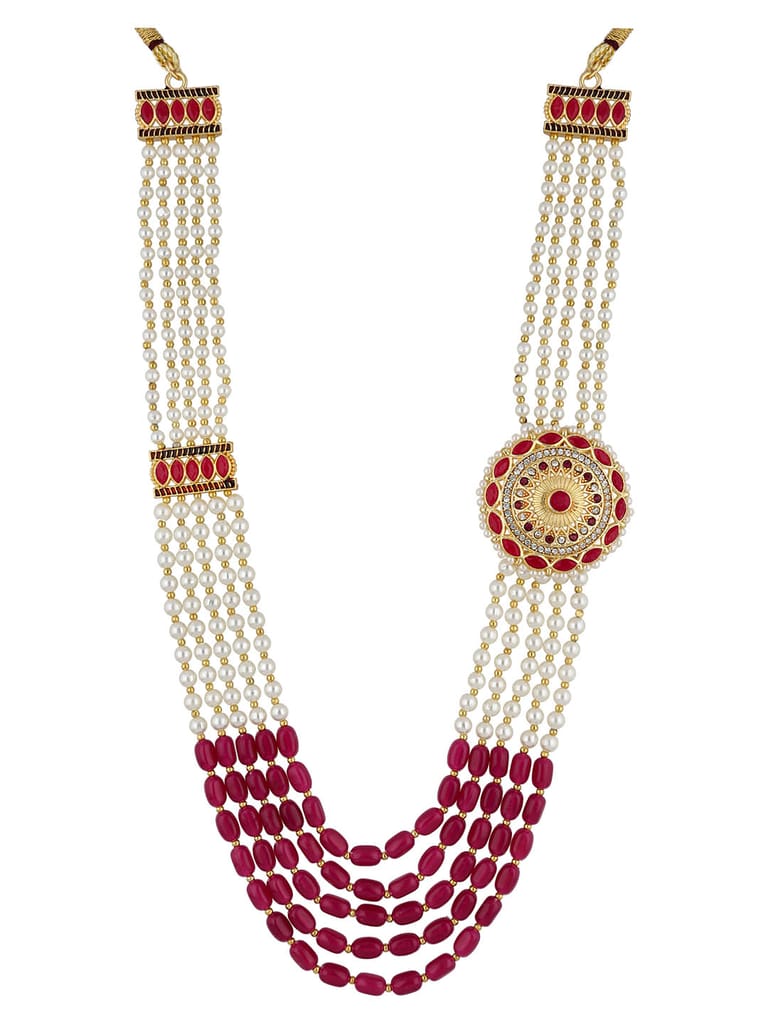 Traditional Long Necklace in Gold finish - PSR372
