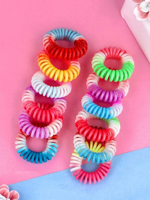 Telephone Wire Style Spiral Rubber Bands - CNB42807