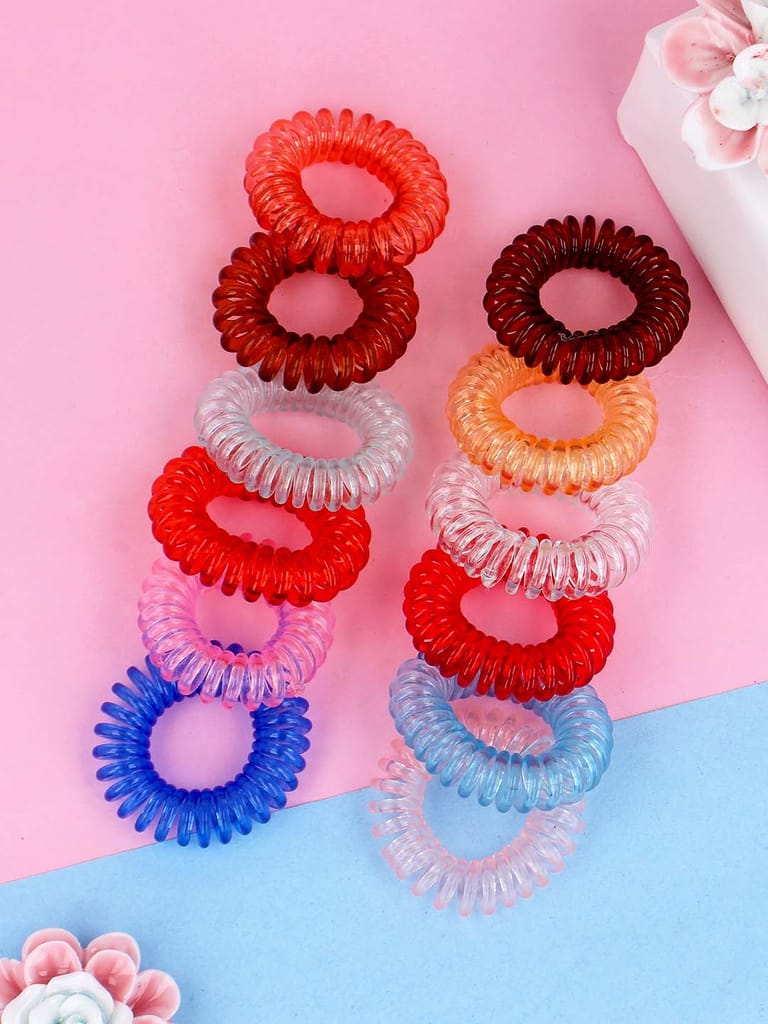 Telephone Wire Style Spiral Rubber Bands - CNB42808
