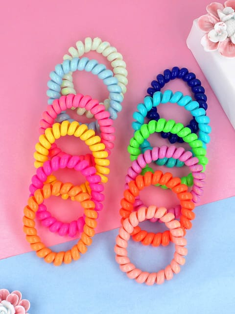 Telephone Wire Style Spiral Rubber Bands - CNB42806