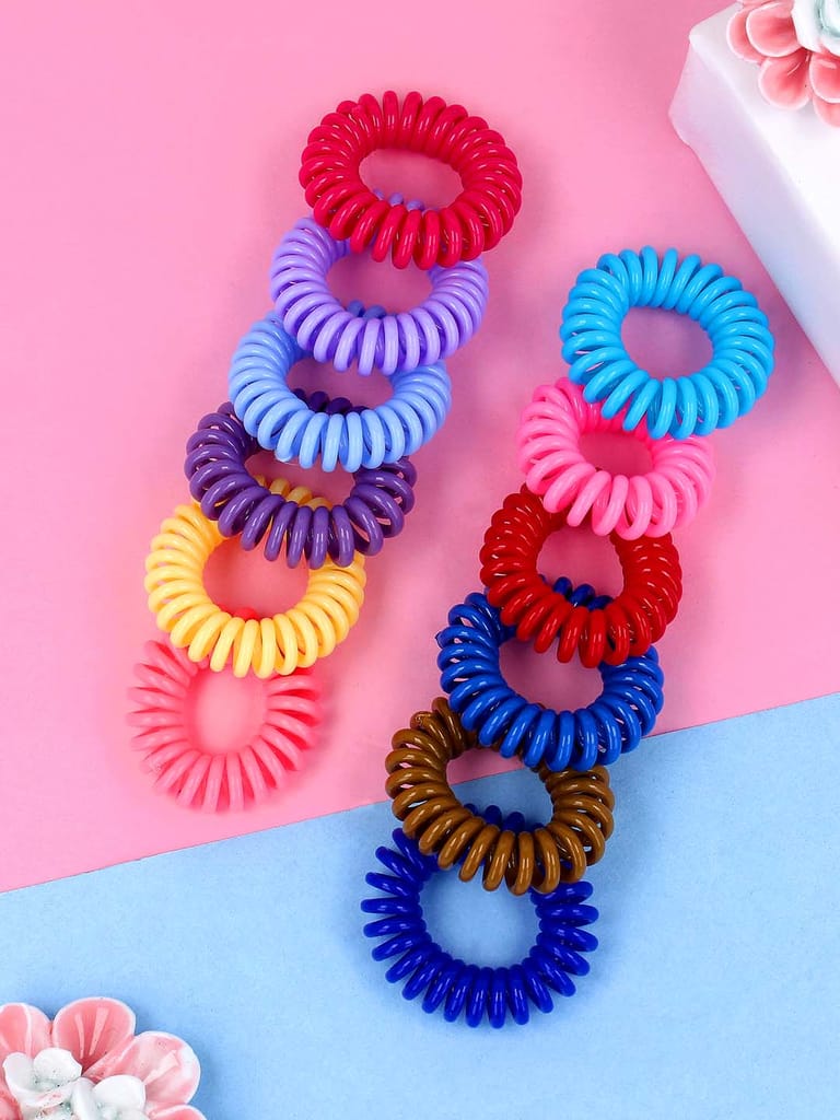 Telephone Wire Style Spiral Rubber Bands - CNB42812