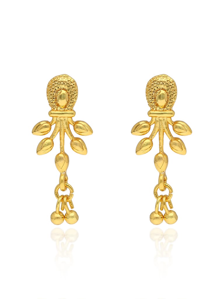 Traditional Forming Gold Dangler Earrings - PSR598