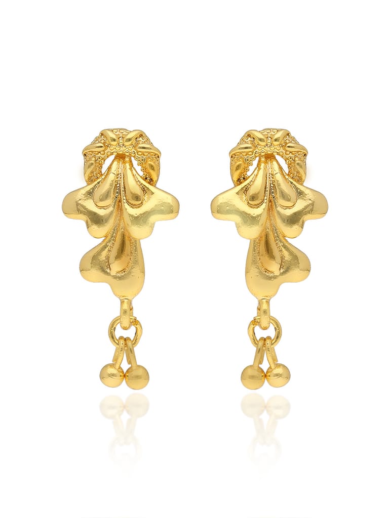 Traditional Forming Gold Dangler Earrings - PSR601
