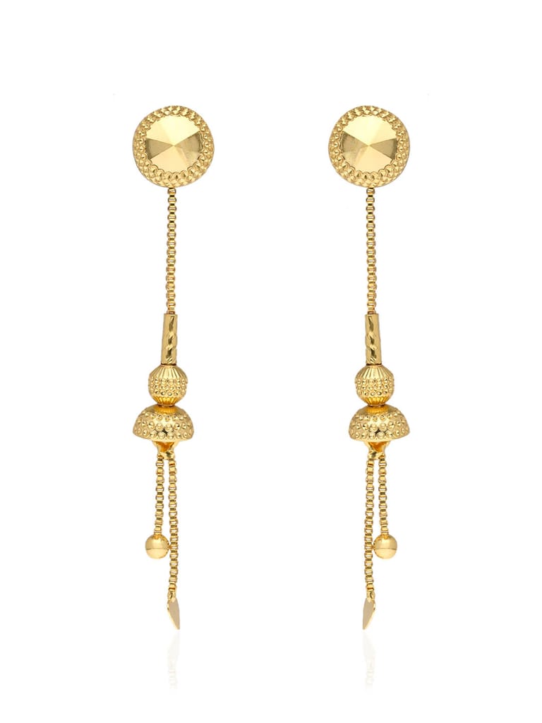 Traditional Forming Gold Dangler Earrings - PSR647