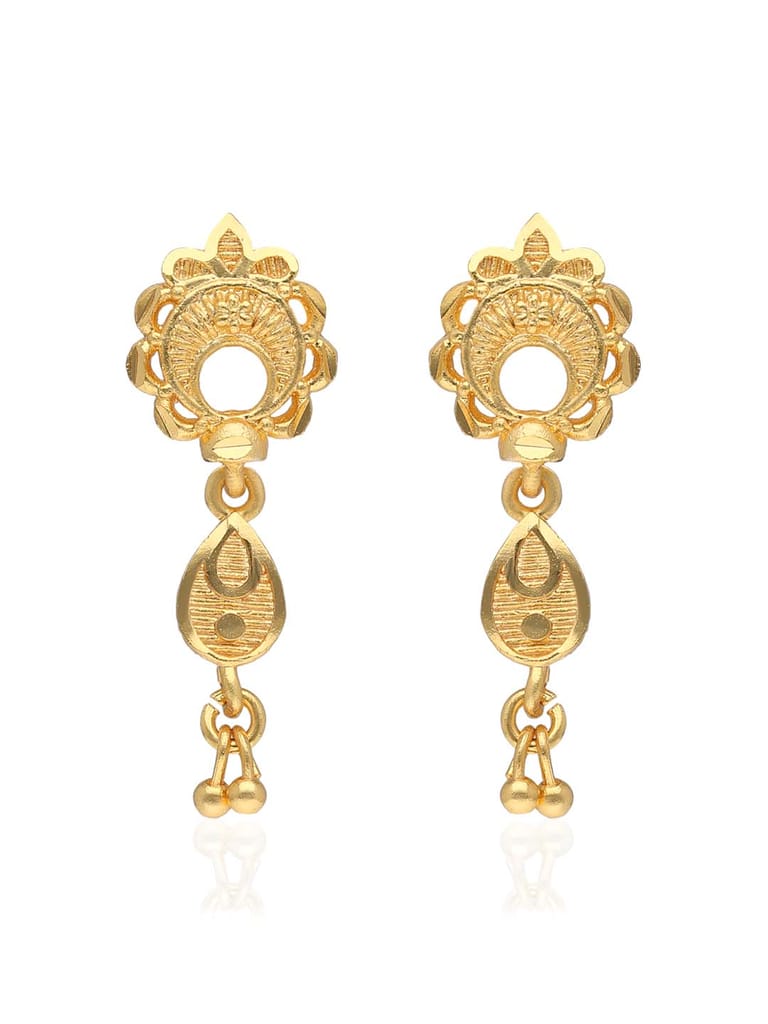 Traditional Forming Gold Dangler Earrings - PSR658