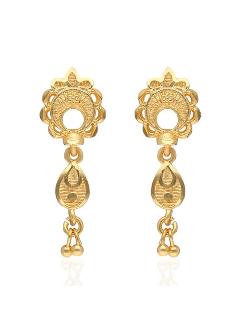 Traditional Forming Gold Dangler Earrings - PSR658