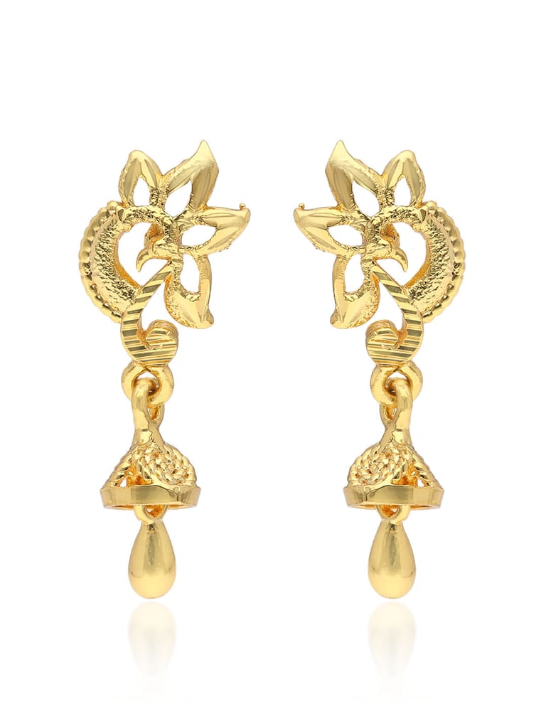 Traditional Forming Gold Dangler Earrings - PSR705
