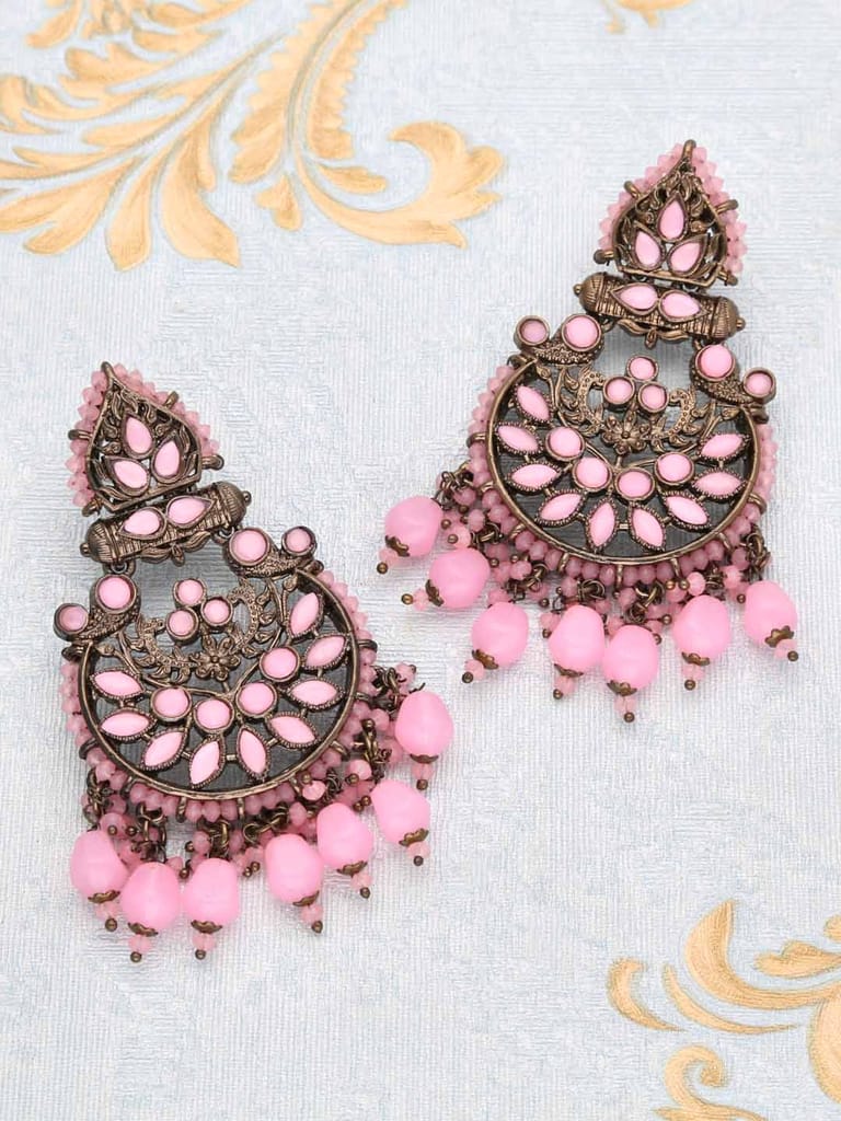 Traditional Long Earrings in Mehendi finish - CNB8100