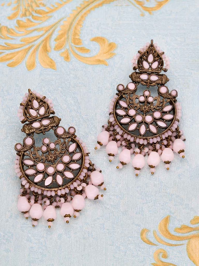 Traditional Long Earrings in Mehendi finish - CNB8099