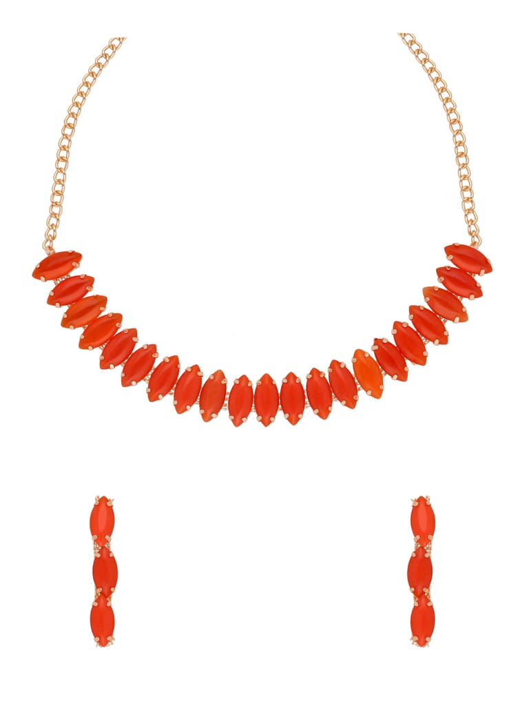 Western Necklace Set in Rose Gold finish - CNB35003