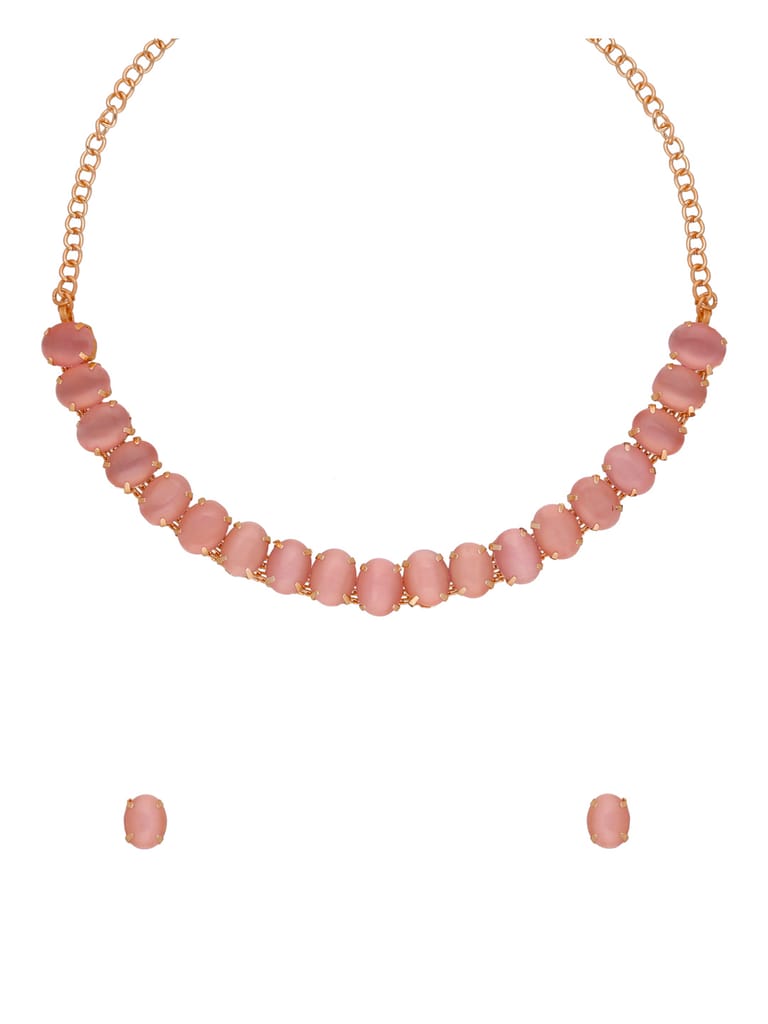 Western Necklace Set in Rose Gold finish - CNB34999