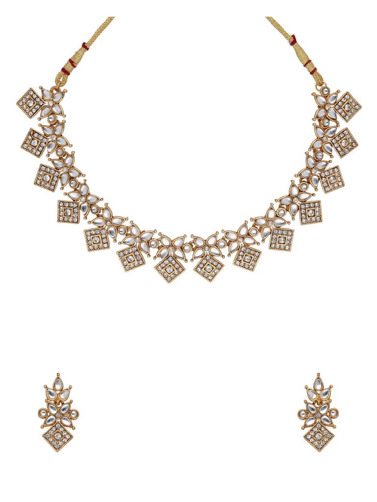 Traditional Necklace Set in Gold finish - CNB38199