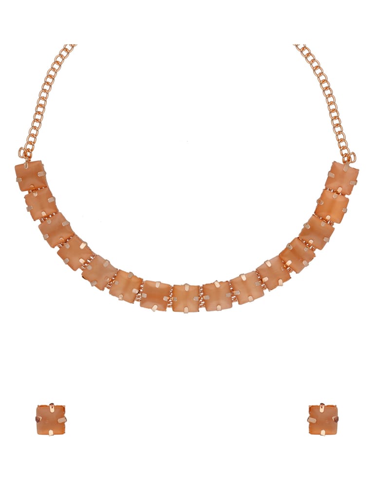 Western Necklace Set in Rose Gold finish - CNB34848