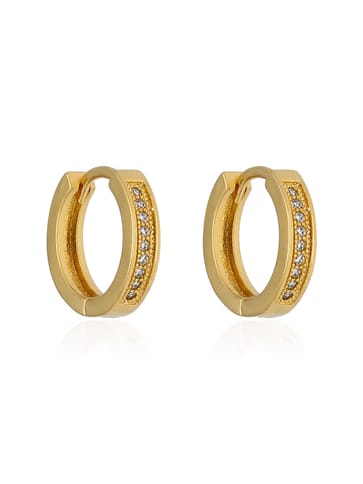 AD / CZ Bali / Hoops in Gold finish - S35207
