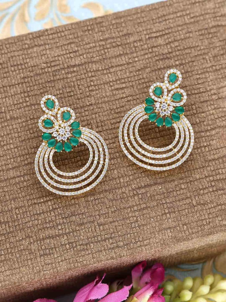 AD / CZ Earrings in Gold finish - CNB2743