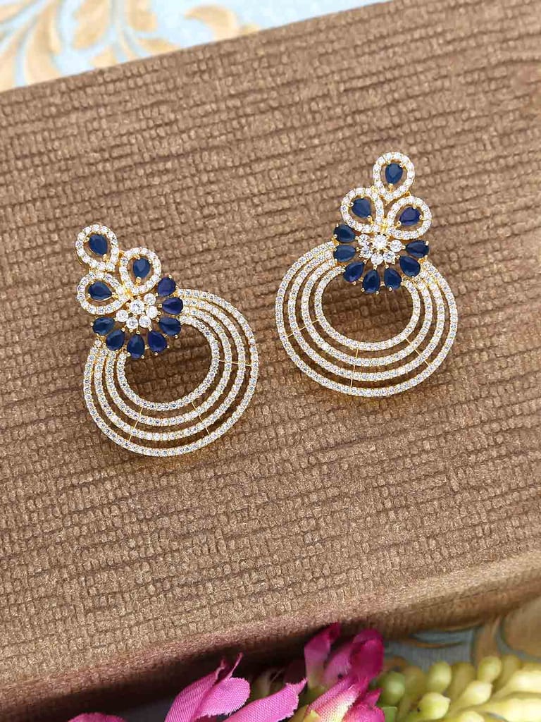 AD / CZ Earrings in Gold finish - CNB2744