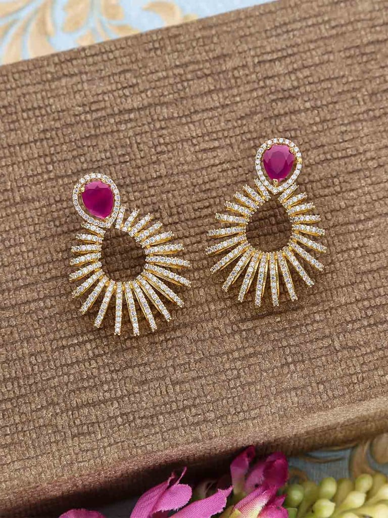 AD / CZ Earrings in Gold finish - CNB2750