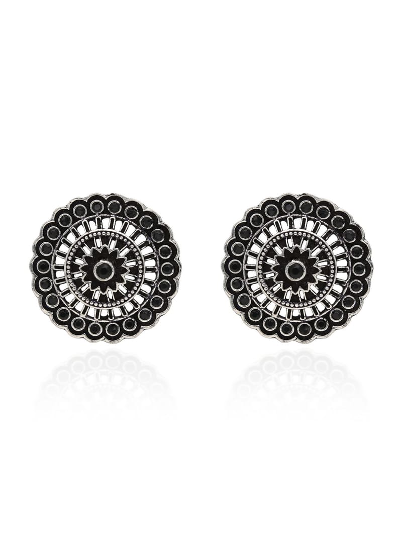 Tops / Studs in Oxidised Silver finish - CNB35281