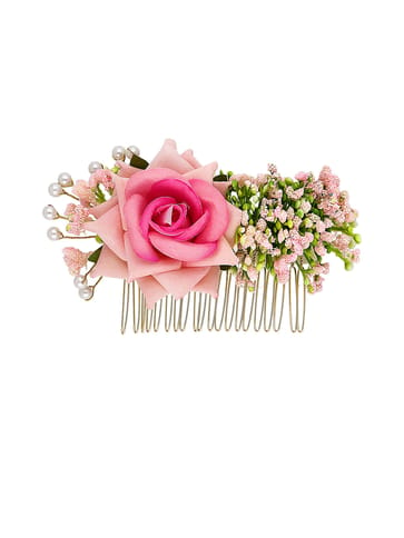 Floral / Flower Comb in Gold finish - CNB39882