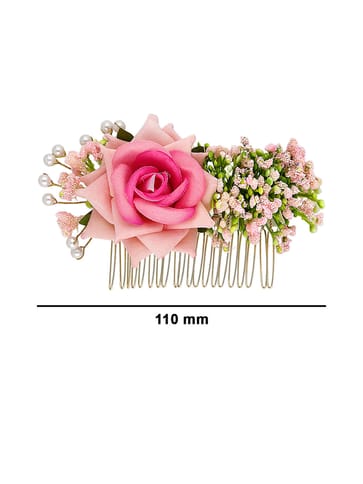 Floral / Flower Comb in Gold finish - CNB39882