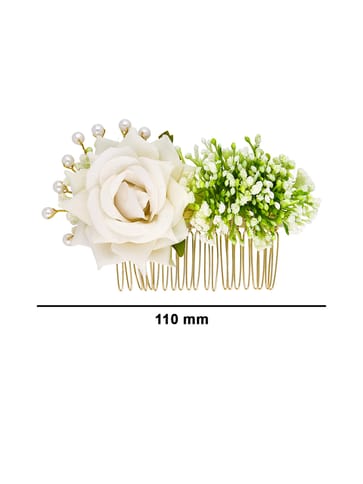 Floral / Flower Comb in Gold finish - CNB39884