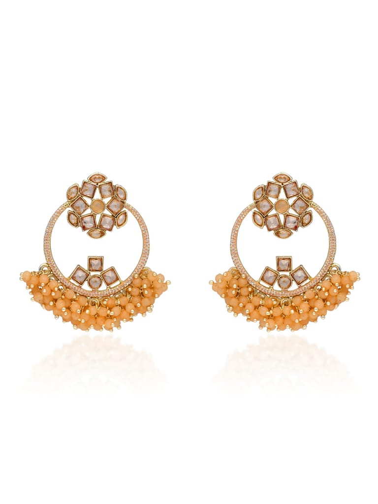 Reverse AD Dangler Earrings in Gold finish - CNB30932