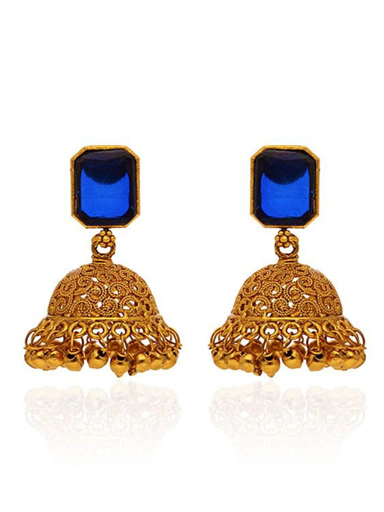 Antique Jhumka Earrings in Gold finish - CNB29027
