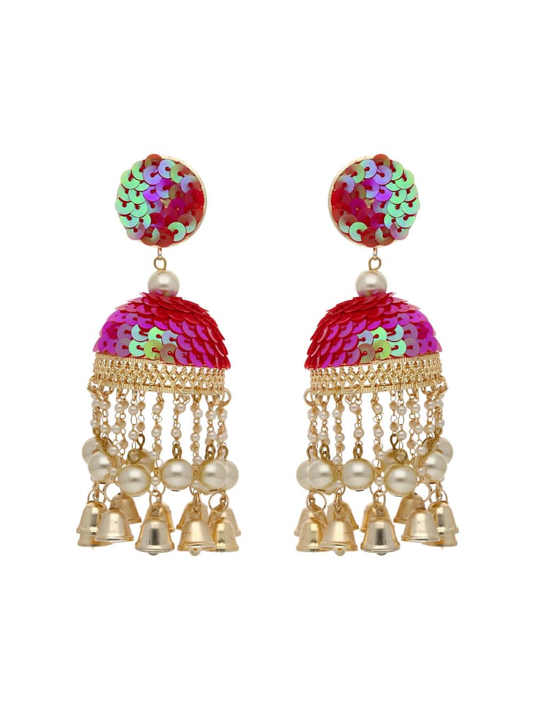 Traditional Jhumka Earrings in Mehendi finish - CNB21752