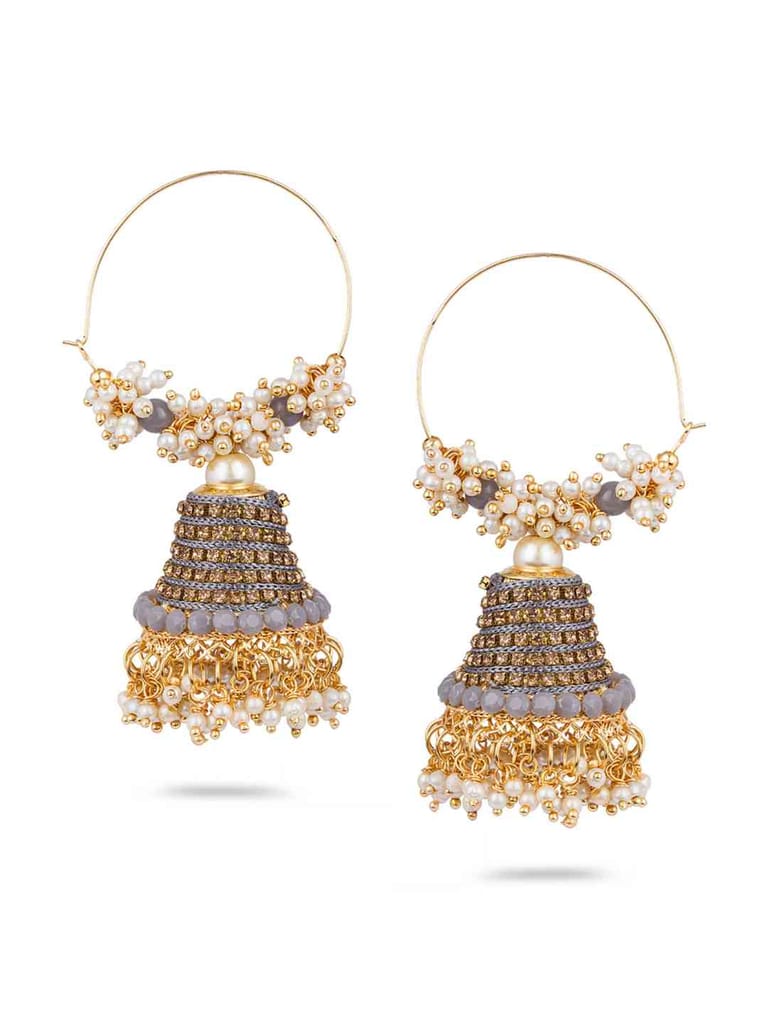 Traditional Jhumka Earrings in Gold finish - CNB674