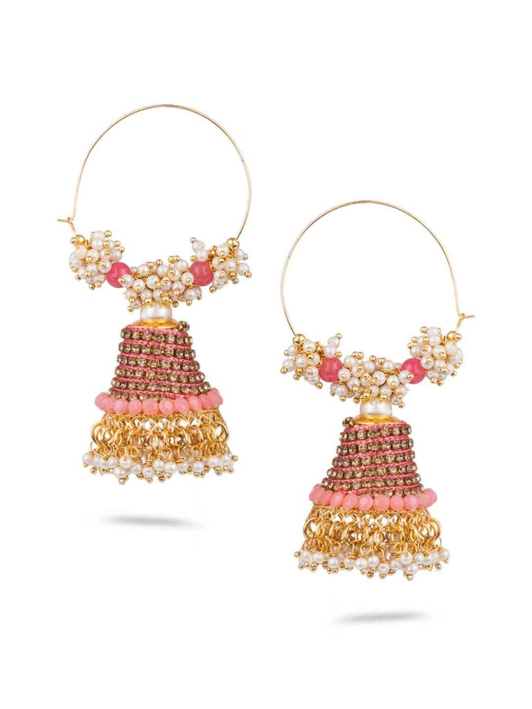 Traditional Jhumka Earrings in Gold finish - CNB678