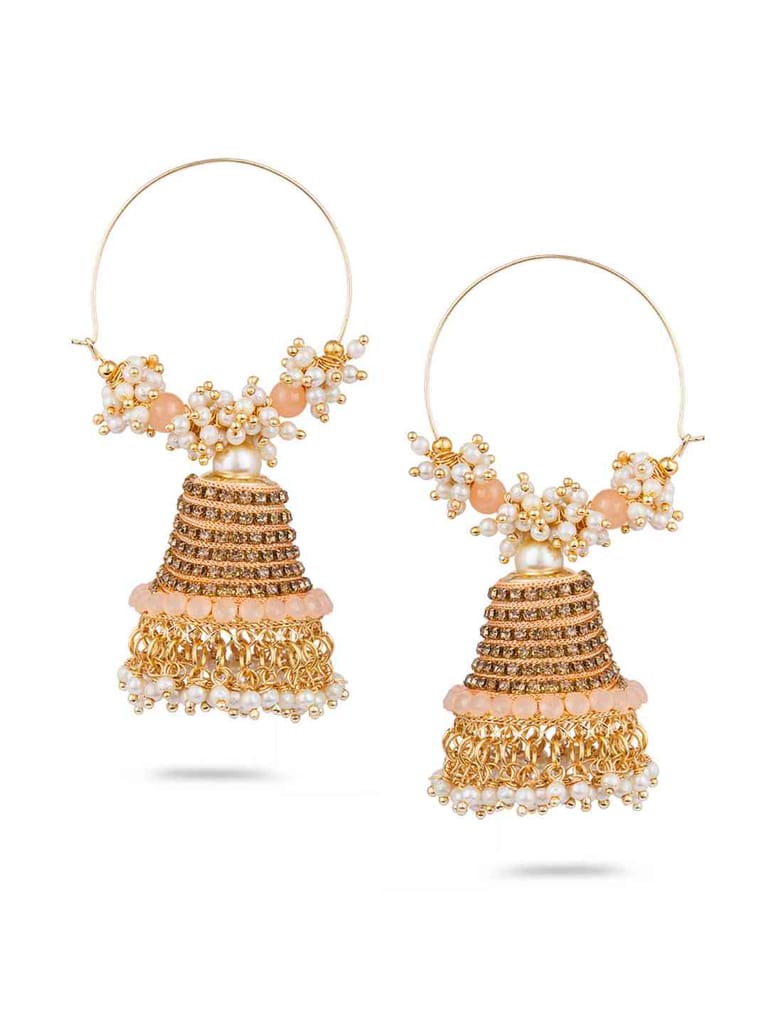 Traditional Jhumka Earrings in Gold finish - CNB677
