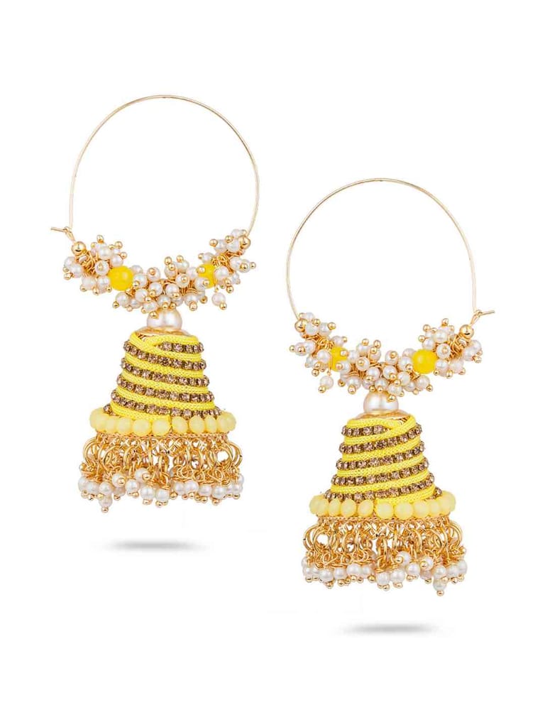 Traditional Jhumka Earrings in Gold finish - CNB682