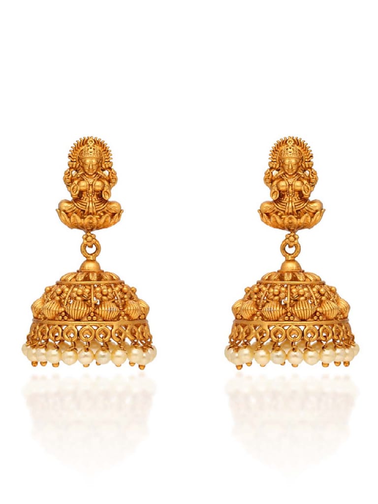 Temple Jhumka Earrings in Rajwadi finish - CNB31103