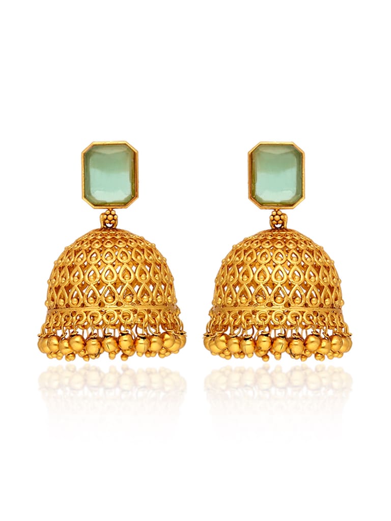 Antique Jhumka Earrings in Gold finish - CNB39027